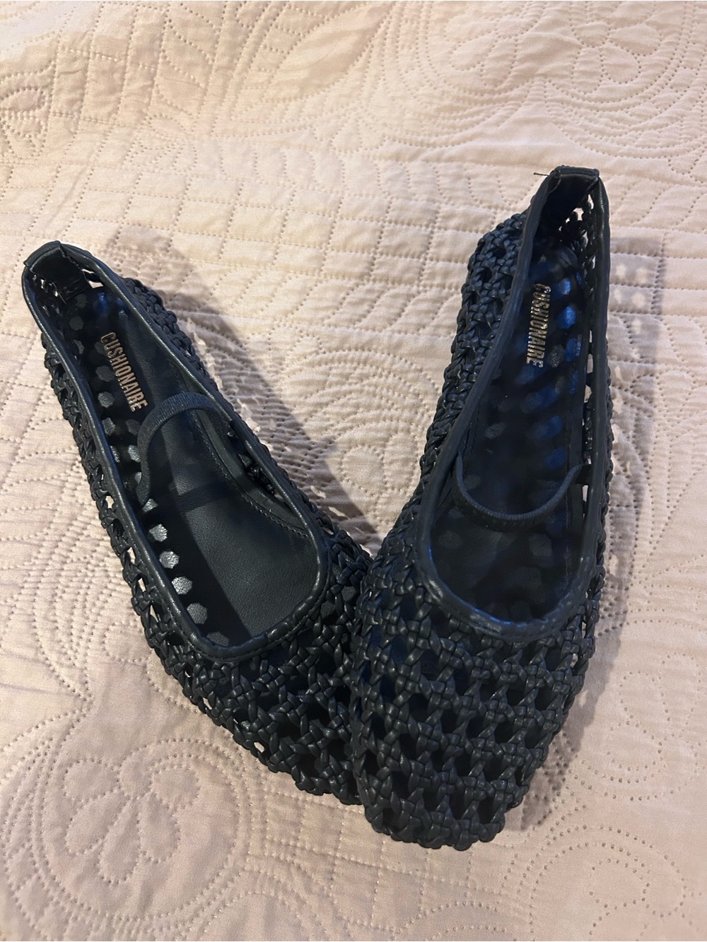 Cushionaire Black Woven Ballet Flats - Lightweight Comfort